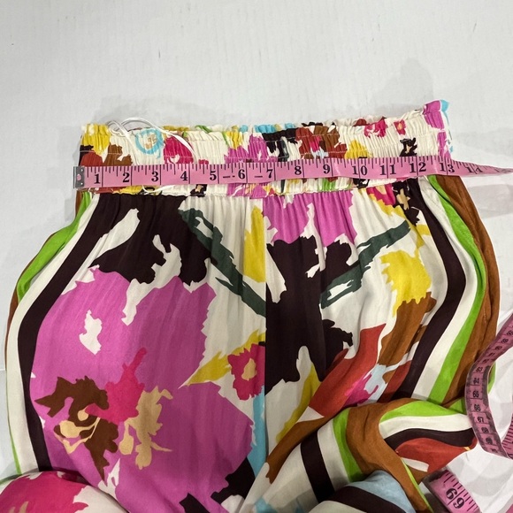 ANTHROPOLOGIE CONDITIONS APPLY FLORAL SATIN WIDE LEG (a134) - Picture 14 of 16